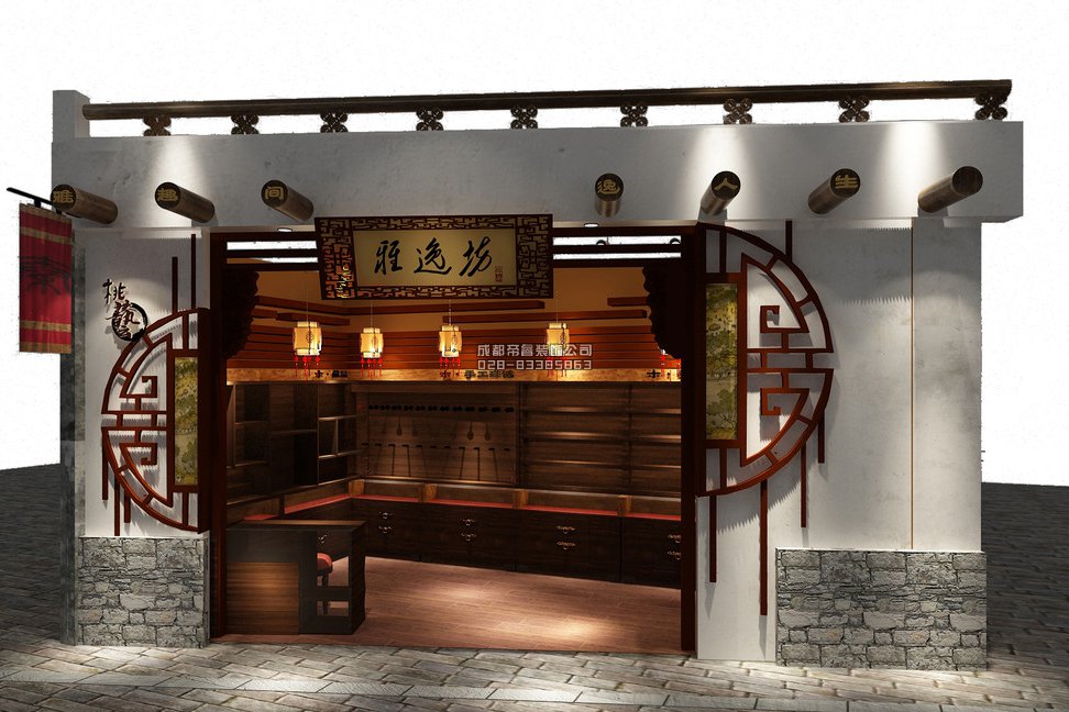 成都古玩店铺门头怎样装修设计才好？