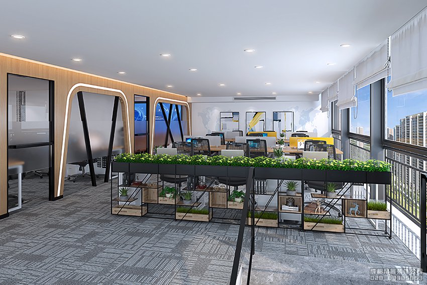 科技公司办公空间设计效果图