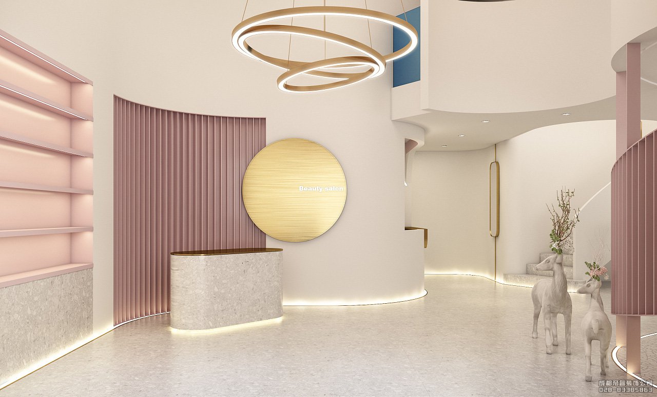 轻奢美容院装修设计效果图