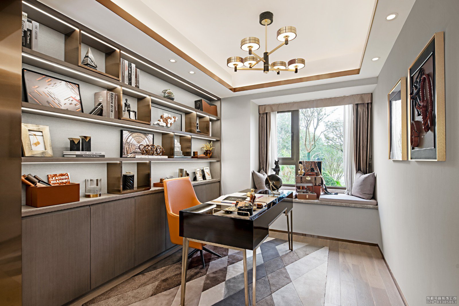 时尚书房装修设计效果图