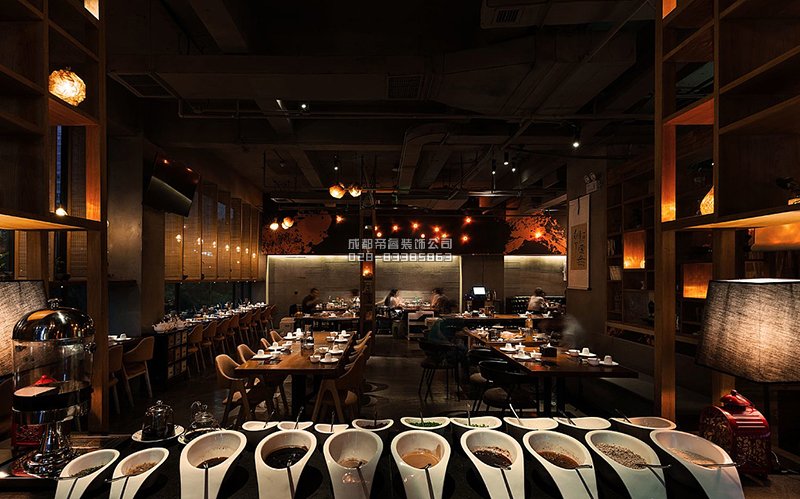 自助火锅店装修效果图