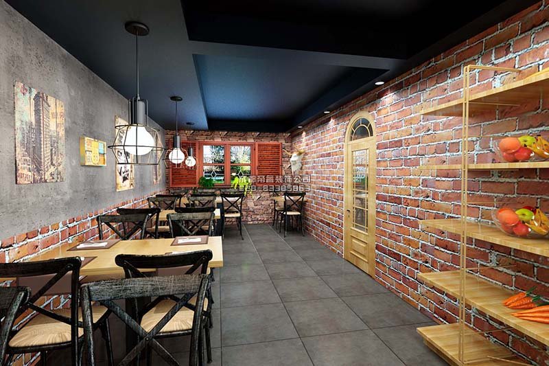 田园风格火锅店装修效果图