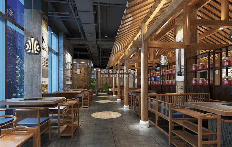 新中式餐厅火锅店装修