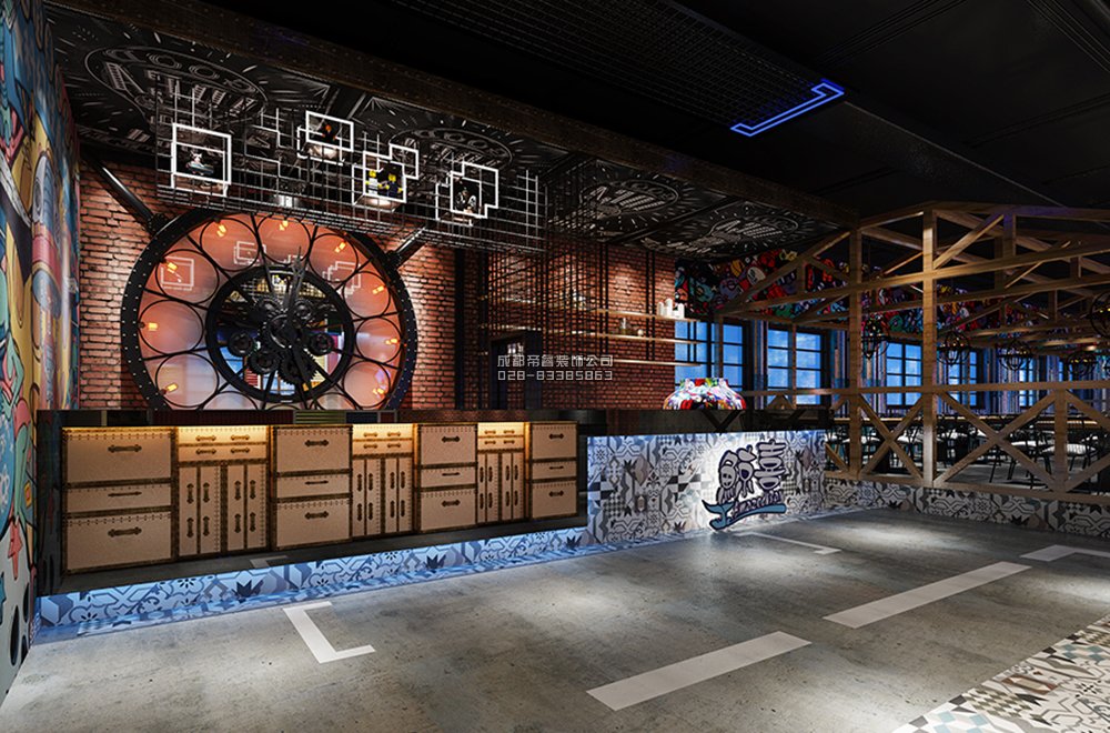 餐厅酒吧前台装修效果图