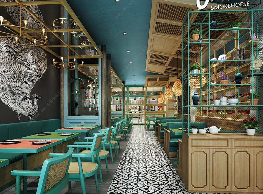 休闲茶餐厅装修风格