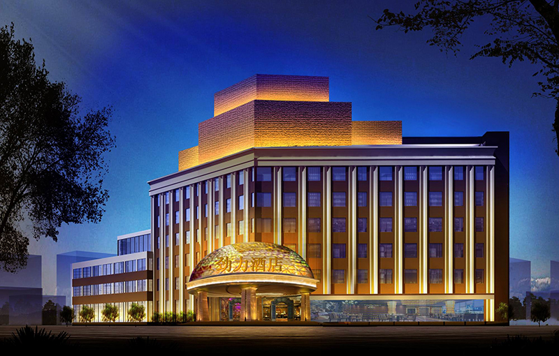 劲力酒店门头设计装修效果图