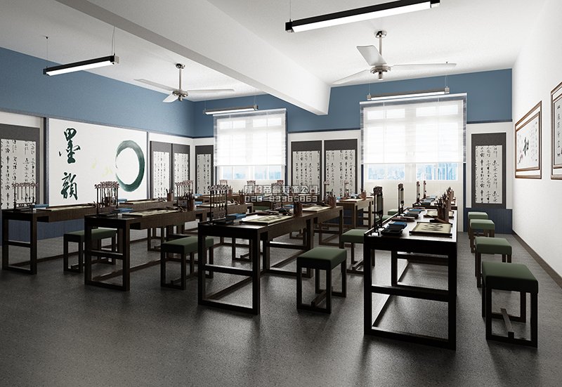 上档次的国学书法教室装修效果图