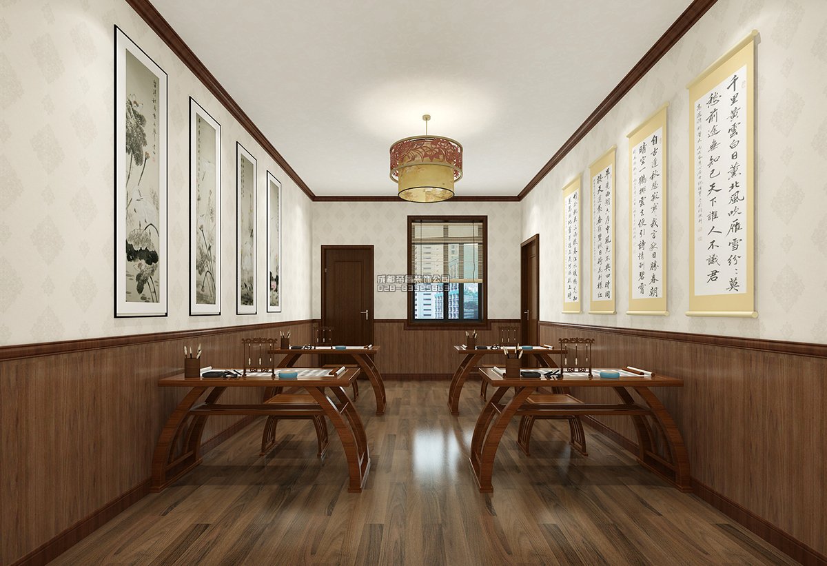 书法培训机构教室装修效果图