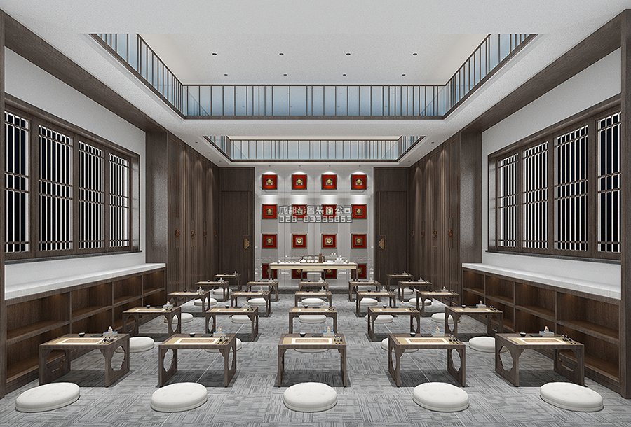 新中式培训机构学习室装修效果图