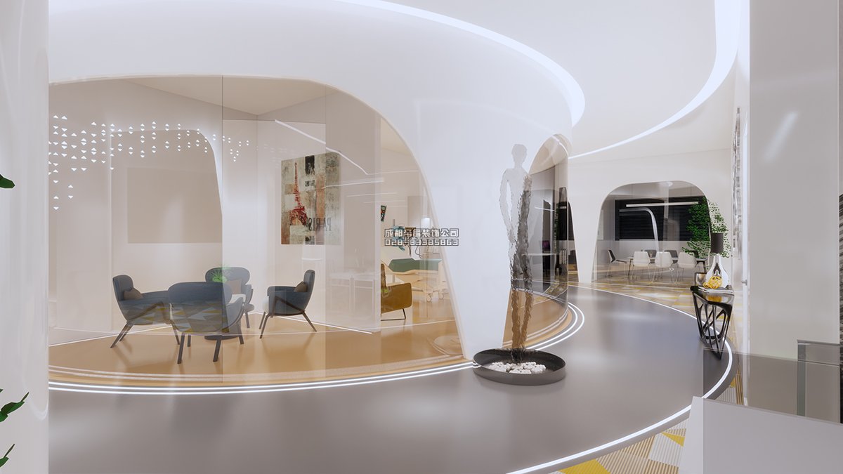 科技公司成都办公室装修效果图