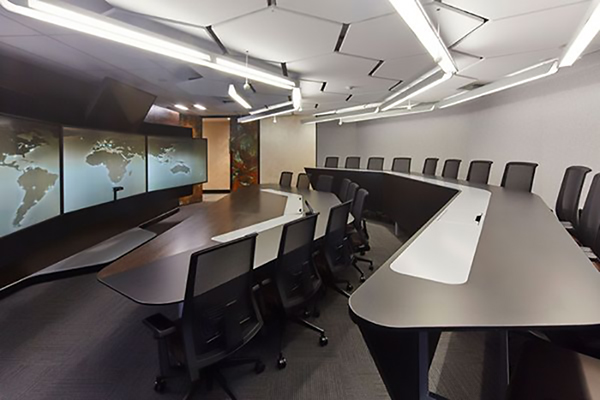弧形办公会议室装修布局