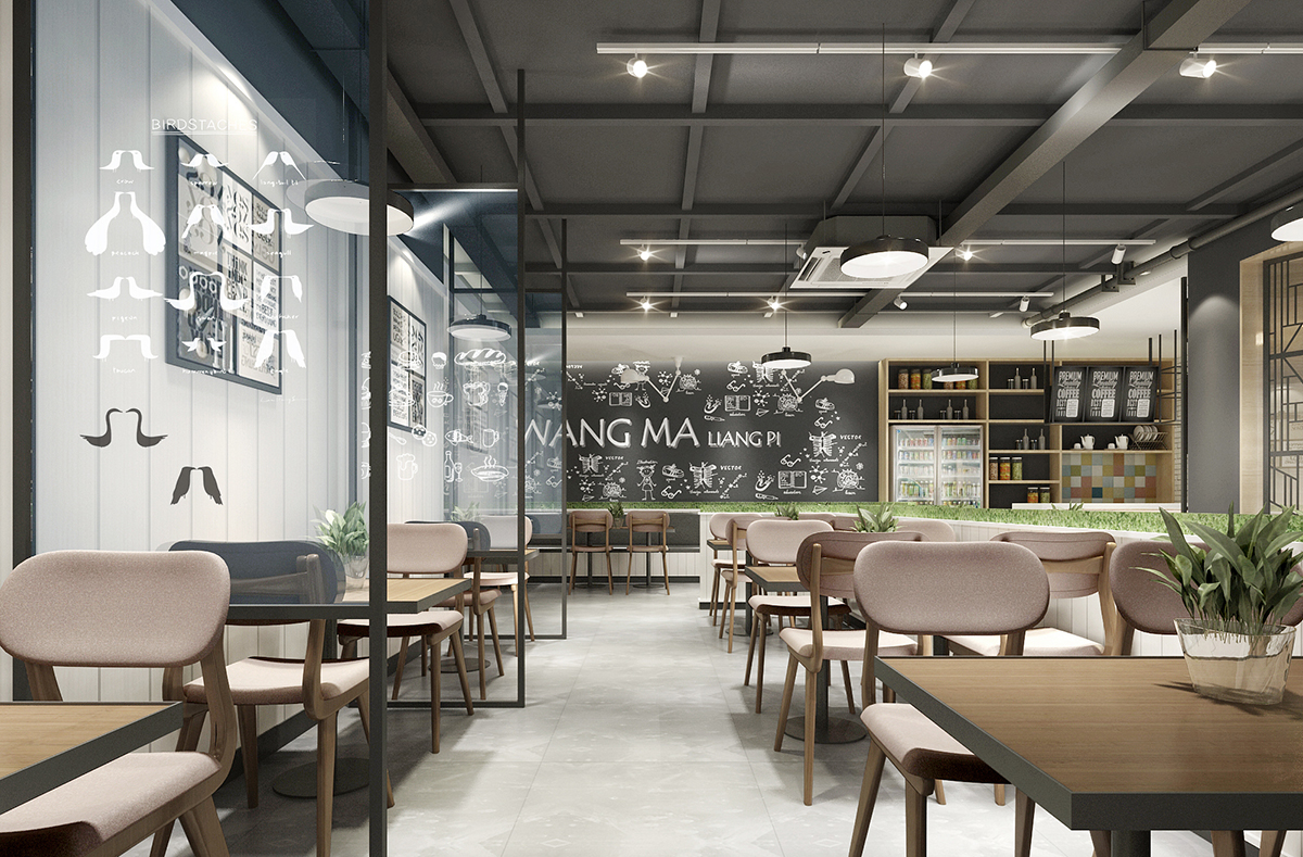 北欧风格餐厅墙面设计效果图