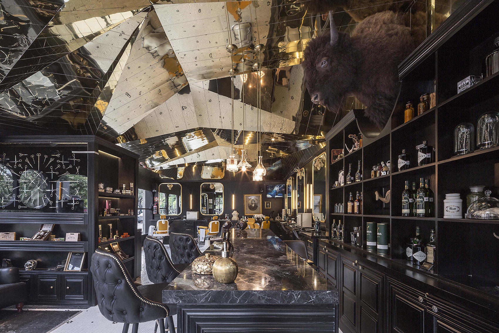 高档理发店装修效果图