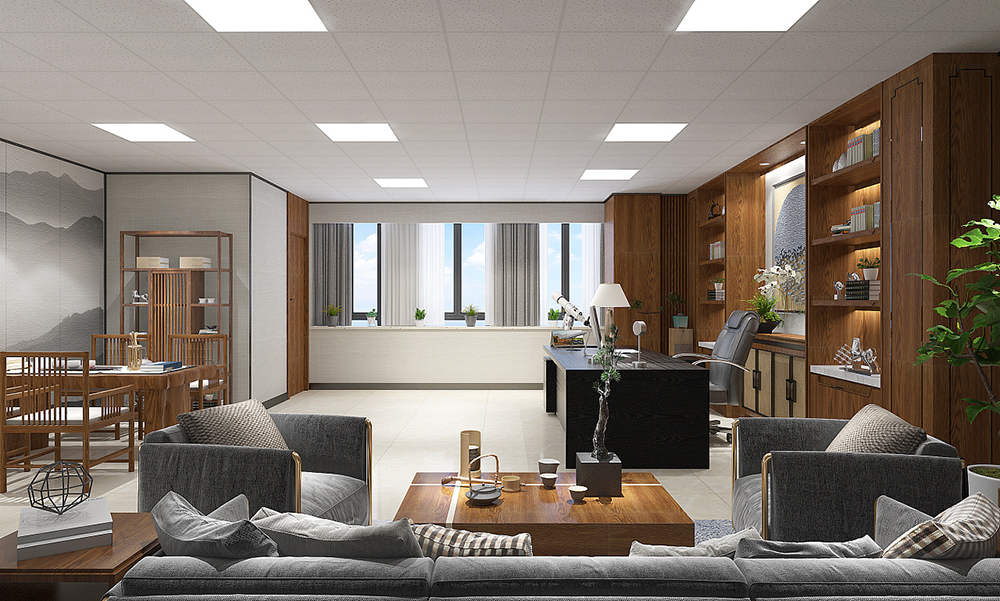 中式董事长办公室装修图片