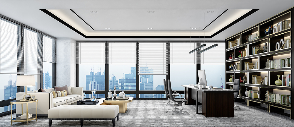 高清董事长办公室装修设计效果图