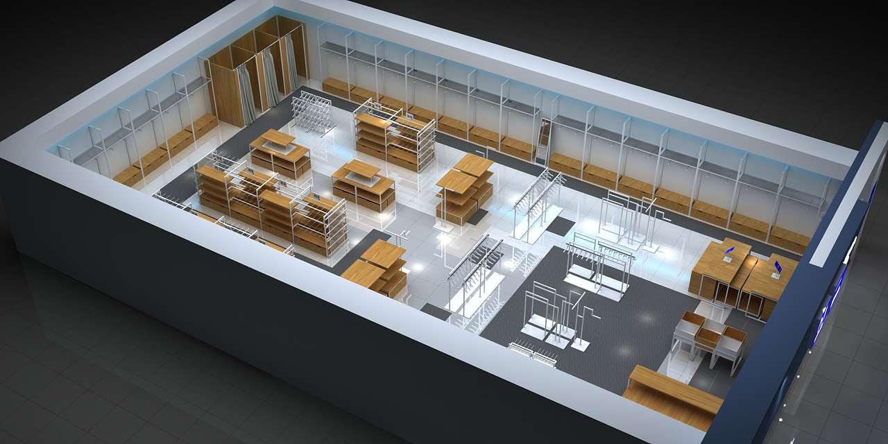 运动品牌折扣店装修布置图