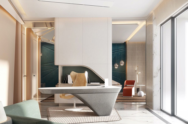 科技公司办公室效果图