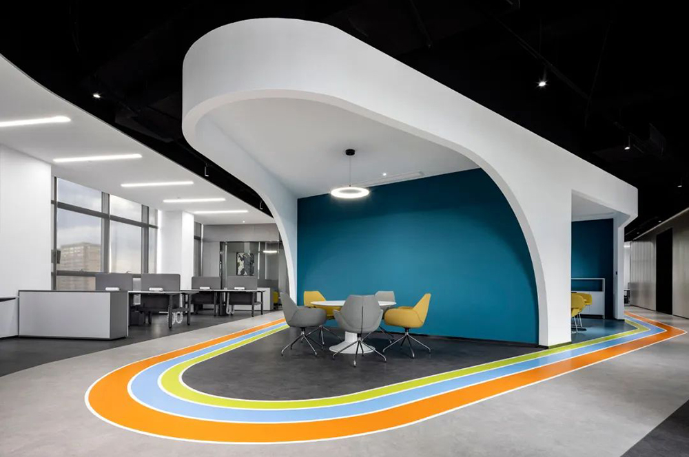 办公室装修不吊顶喷漆效果图