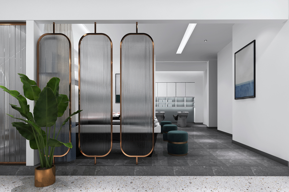 成都美发店装修（理发店装修效果图大全）